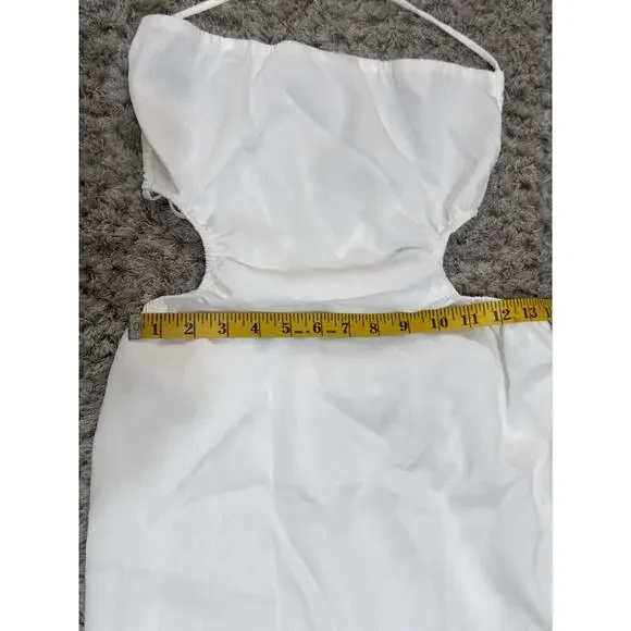 NWT Princess Polly Tailor White Maxi Dress Women’s 4, Cowl Neck Backless Party - Picture 12 of 15